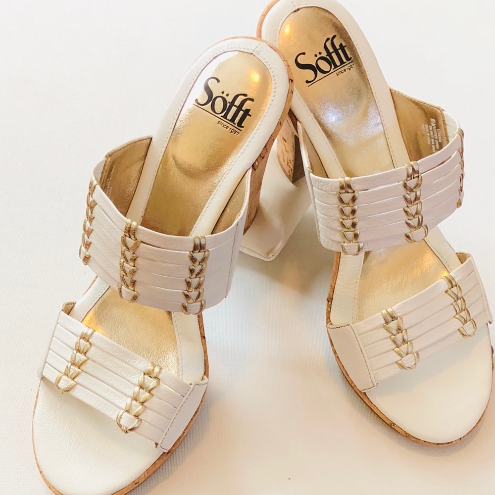 Sofft Leather Open Toe Sandals (3.75”) (NWOT)